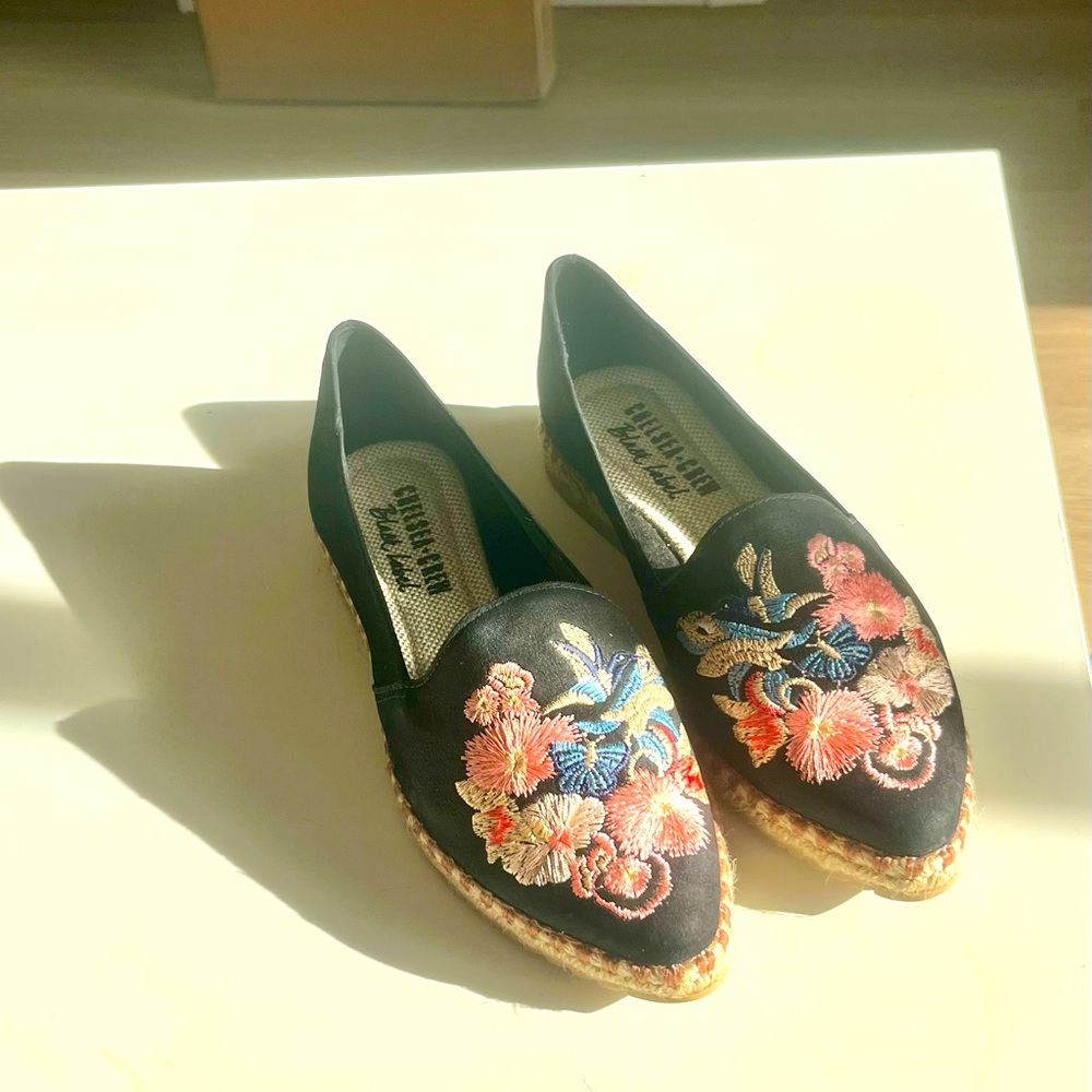 Chelsea Crew Black Label Sutton’s Embroidered Espadrilles